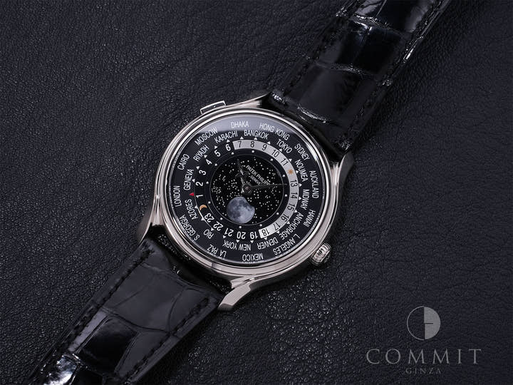 パテックフィリップ コンプリケーション ワールドタイム ムーンフェイズ Ref.5575G-001 ホワイトゴールド ブラック文字盤