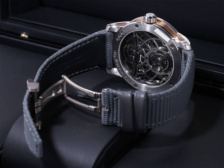 オーデマピゲ CODE 11.59 バイ オーデマ ピゲ トゥールビヨン オープンワーク Ref.26600CR.OO.D009KB.01 ピンクゴールド/ホワイトゴールド スレートグレーのラッカー インナーベゼル文字盤