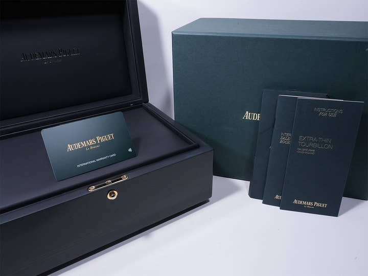 オーデマピゲ CODE 11.59 バイ オーデマ ピゲ トゥールビヨン オープンワーク Ref.26600CR.OO.D009KB.01 ピンクゴールド/ホワイトゴールド スレートグレーのラッカー インナーベゼル文字盤