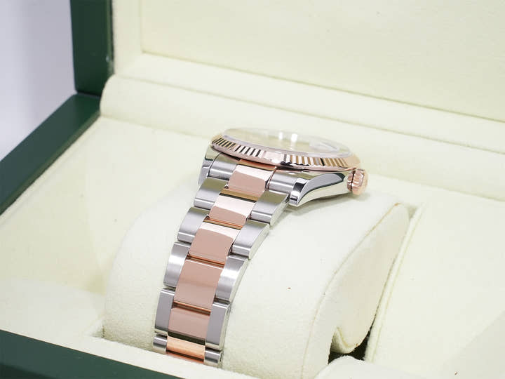 ロレックス デイトジャスト36 Ref.126231 ステンレススチール/エバーローズゴールド チョコレートxホリコンピューター文字盤 オイスターブレスレット 美品 9e9fohg3