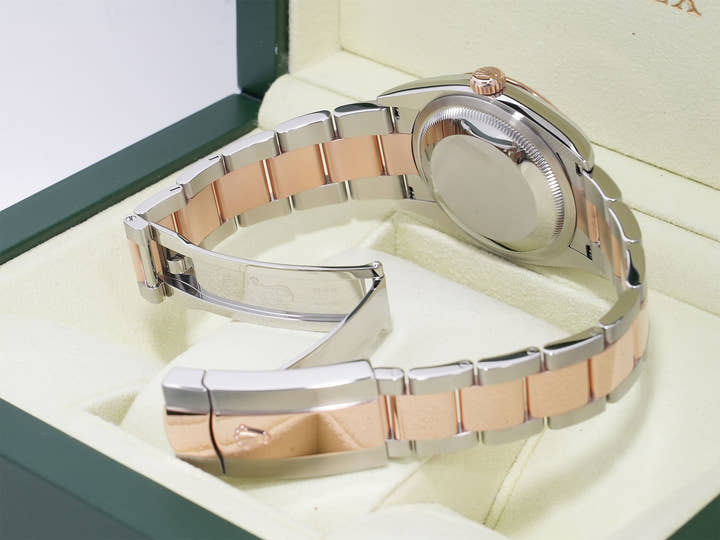 ロレックス デイトジャスト36 Ref.126231 ステンレススチール/エバーローズゴールド チョコレートxホリコンピューター文字盤 オイスターブレスレット 美品 9e9fohg3