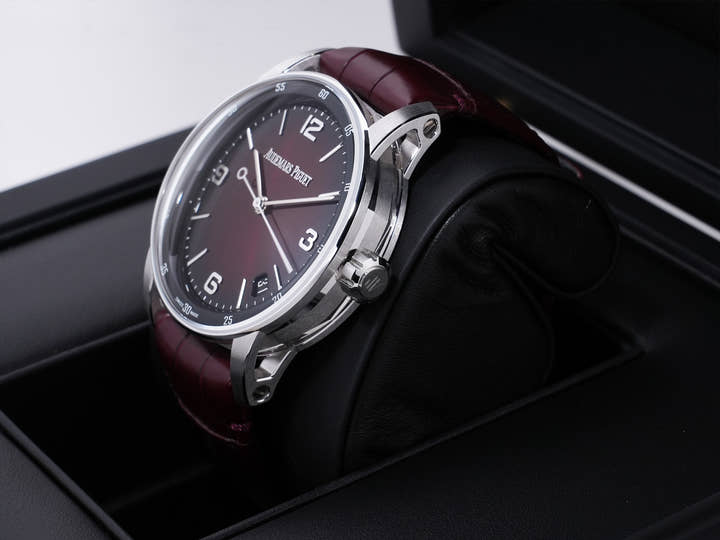 Audemars Piguet CODE 11.59 by Audemars Piguet Ref. 15210BC.OO.A068CR.01 White Gold with Smoked Burgundy Lacquer Dial