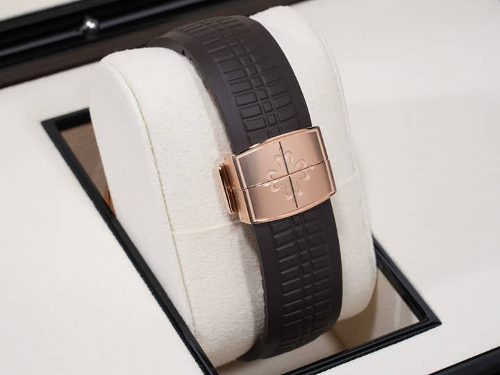 パテックフィリップ アクアノート Ref.5164R-001 ローズゴールド ブラウン エンボス文字盤