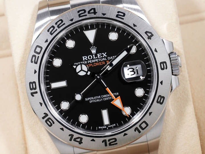 ロレックス エクスプローラーII Ref.216570 ステンレススチール ブラック文字盤 オイスターブレスレット 美品 prfqx3jw