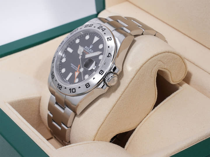 ロレックス エクスプローラーII Ref.216570 ステンレススチール ブラック文字盤 オイスターブレスレット 美品 prfqx3jw