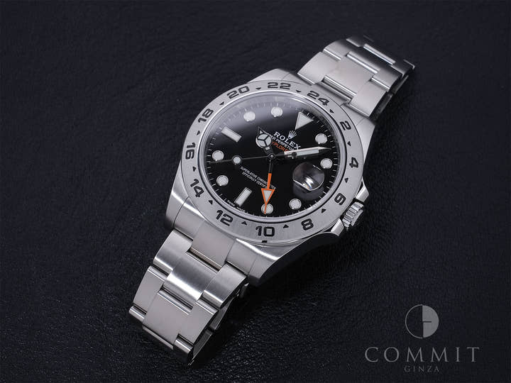 ロレックス エクスプローラーII Ref.216570 ステンレススチール ブラック文字盤 オイスターブレスレット 美品 prfqx3jw