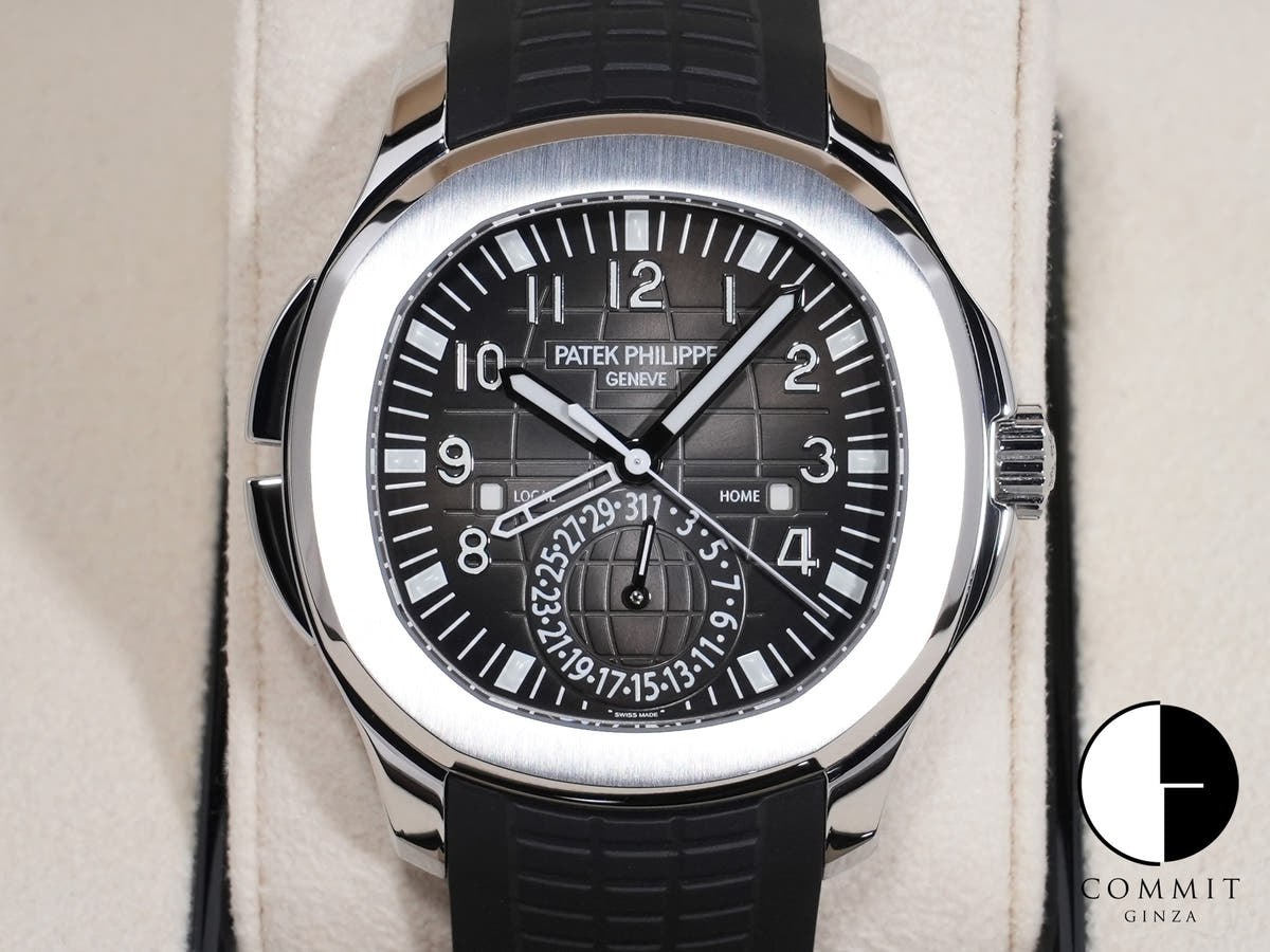 パテックフィリップ アクアノート トラベルタイム Ref.5164A-001 ステンレススチール ブラック文字盤