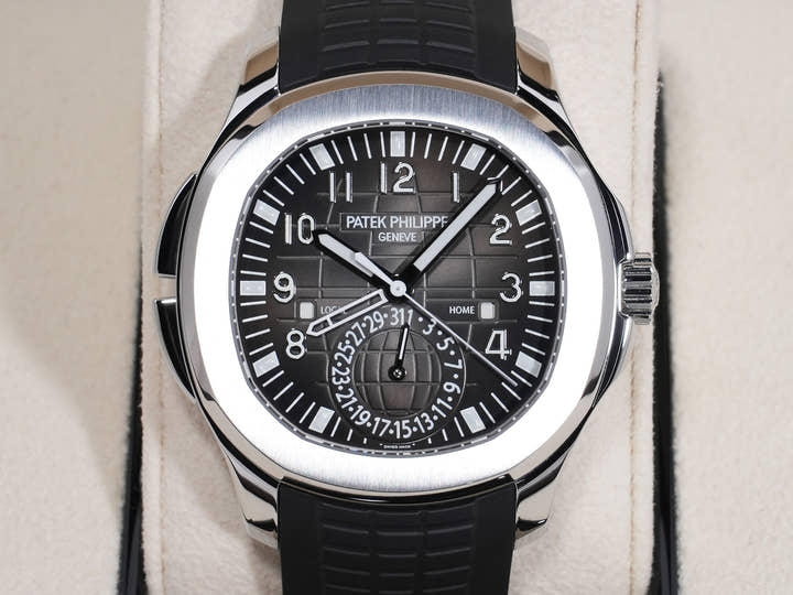 パテックフィリップ アクアノート トラベルタイム Ref.5164A-001 ステンレススチール ブラック文字盤