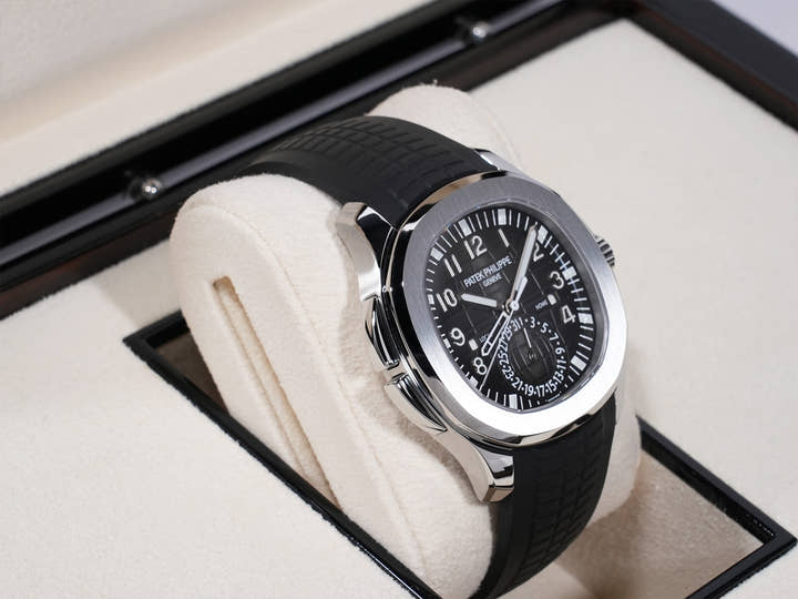 パテックフィリップ アクアノート トラベルタイム Ref.5164A-001 ステンレススチール ブラック文字盤