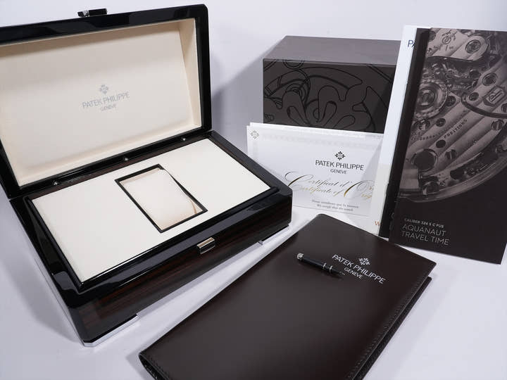 パテックフィリップ アクアノート トラベルタイム Ref.5164A-001 ステンレススチール ブラック文字盤