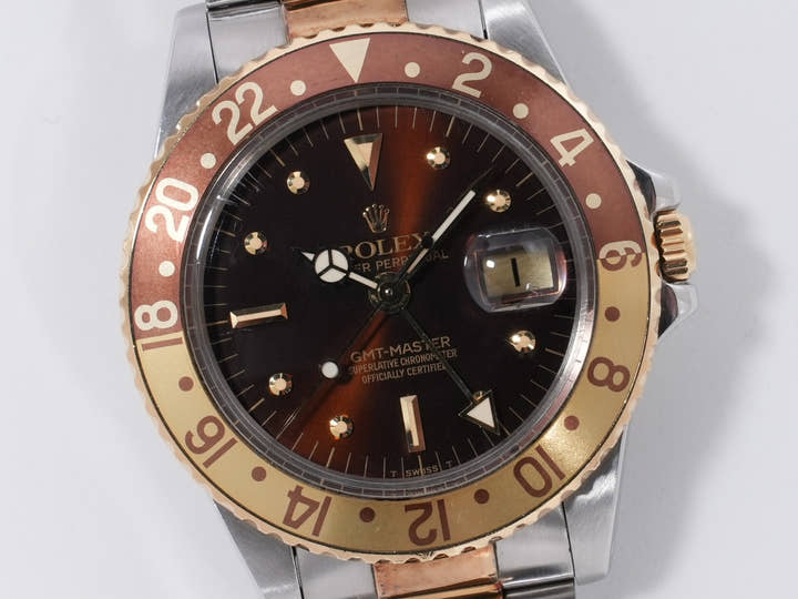 Rolex GMT-Master Ref. 1675/3 Stainless Steel/Yellow Gold Brown Dial Oyster Bracelet