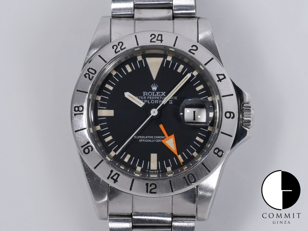 ロレックス エクスプローラーII Ref.1655 ステンレススチール ブラック文字盤