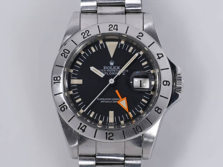 ロレックス エクスプローラーII Ref.1655 ステンレススチール ブラック文字盤