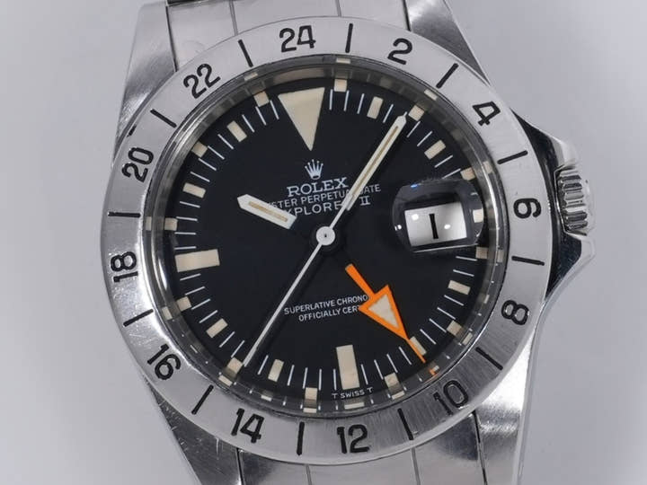 ロレックス エクスプローラーII Ref.1655 ステンレススチール ブラック文字盤