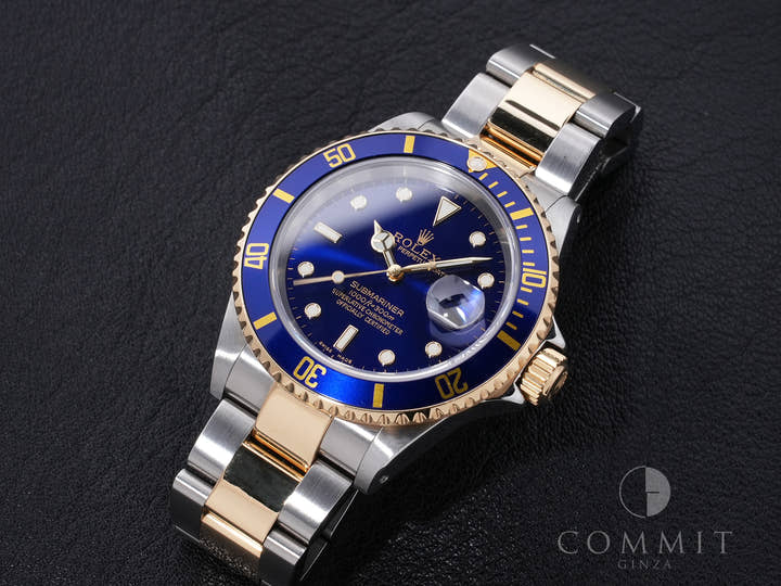 ロレックス サブマリーナー デイト Ref.16613 ステンレススチール/イエローゴールド ブルー文字盤 中古 xgdaz349