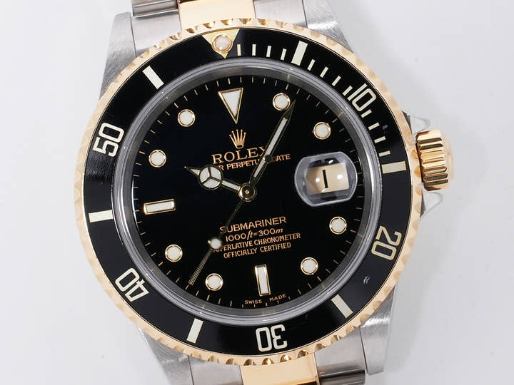 ロレックス サブマリーナー デイト Ref.16613LN ステンレススチール/イエローゴールド ブラック文字盤