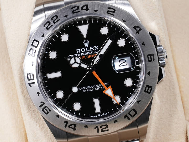 ロレックス エクスプローラーII Ref.226570 ステンレススチール ブラック文字盤 オイスターブレスレット 美中古 p7tcyxu3