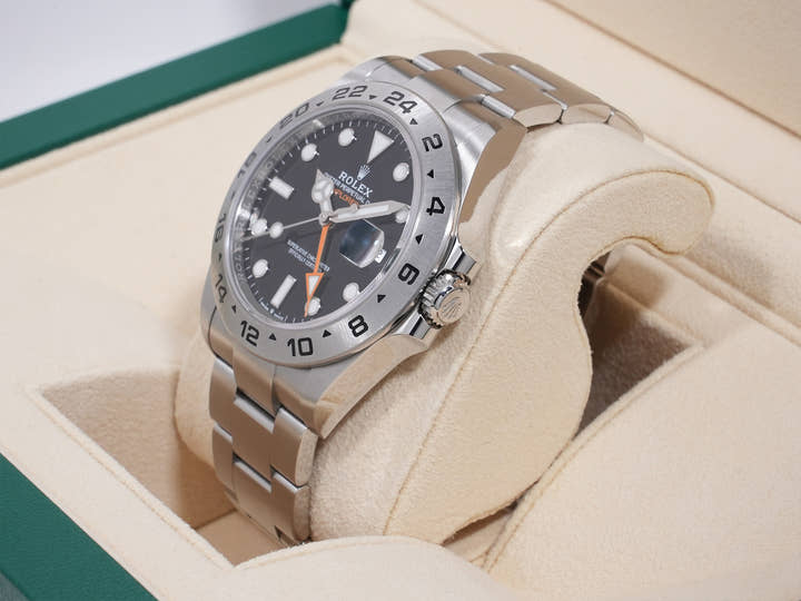 ロレックス エクスプローラーII Ref.226570 ステンレススチール ブラック文字盤 オイスターブレスレット 美中古 p7tcyxu3