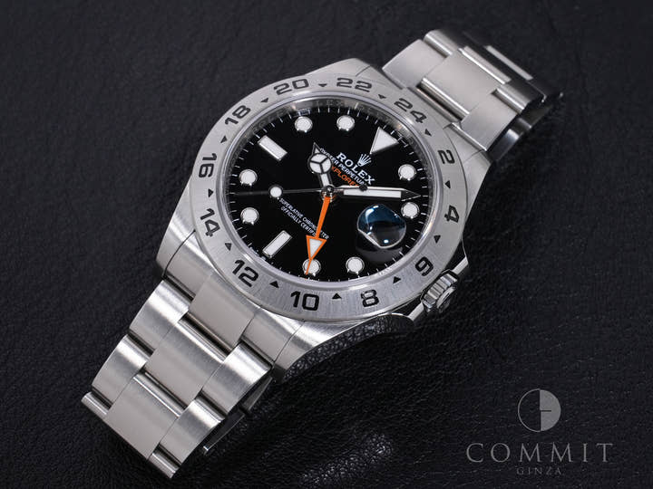 ロレックス エクスプローラーII Ref.226570 ステンレススチール ブラック文字盤 オイスターブレスレット 美中古 p7tcyxu3