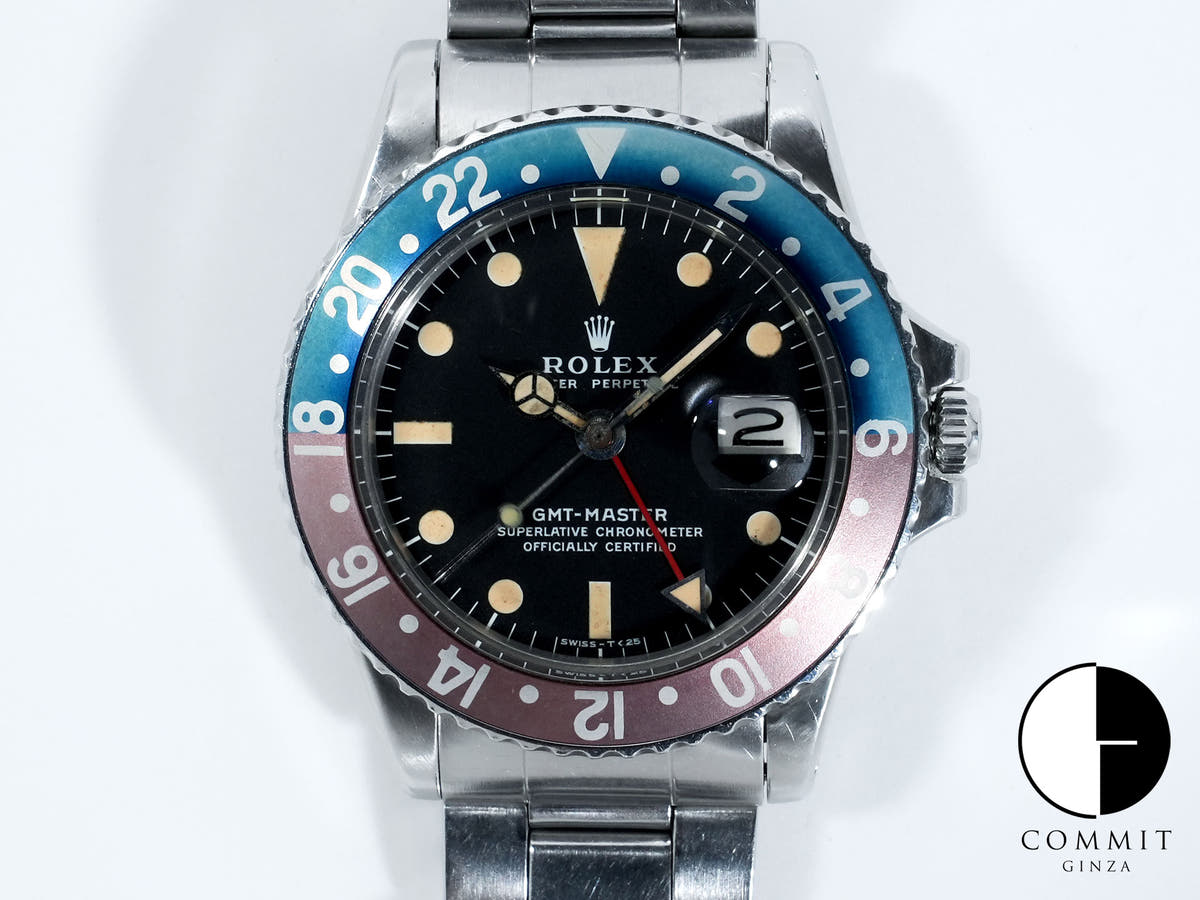 ロレックス GMTマスター Ref.1675 ステンレススチール ブラック文字盤 オイスターブレスレット