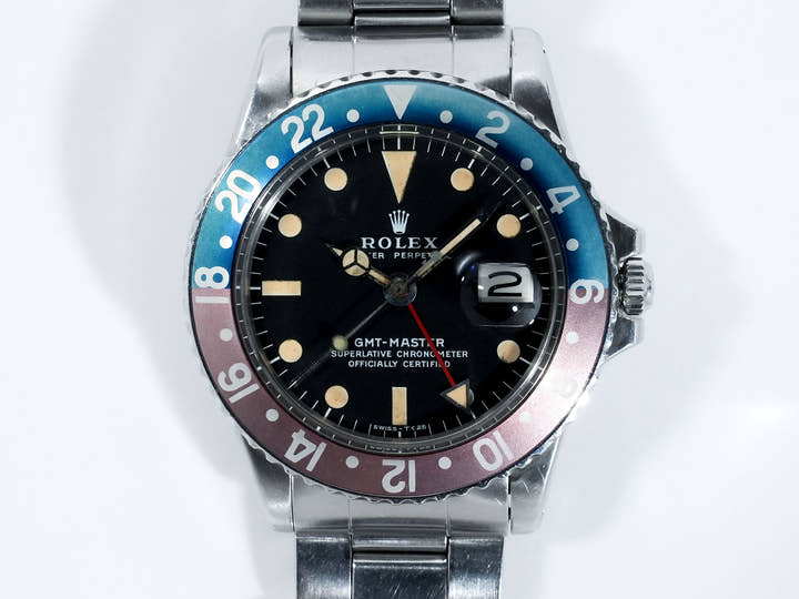 ロレックス GMTマスター Ref.1675 ステンレススチール ブラック文字盤 オイスターブレスレット