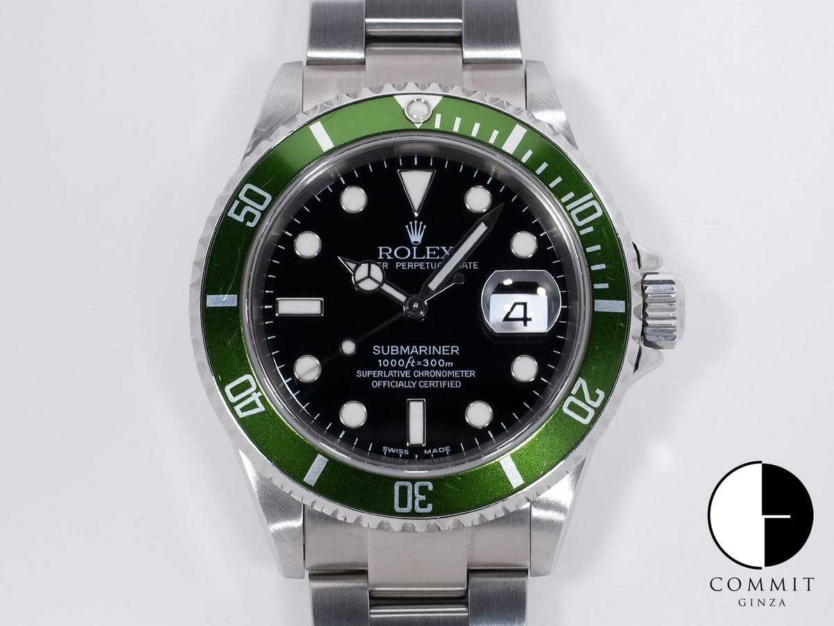 ロレックス サブマリーナー デイト Ref.16610LV ステンレススチール ブラック文字盤