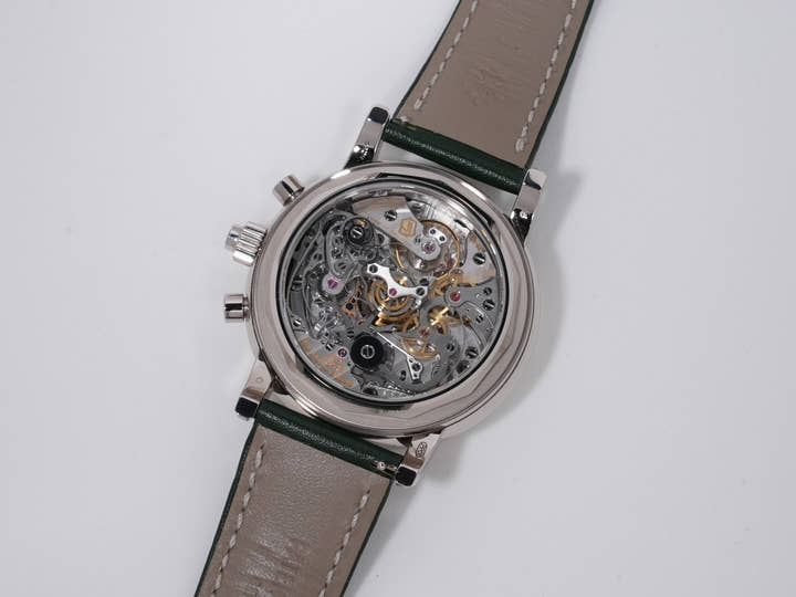 パテックフィリップ パーペチュアルカレンダー スプリットセコンド クロノグラフ Ref.5204G-001 ホワイトゴールド オリーブグリーンソレイユ文字盤 美中古 i9oanzws