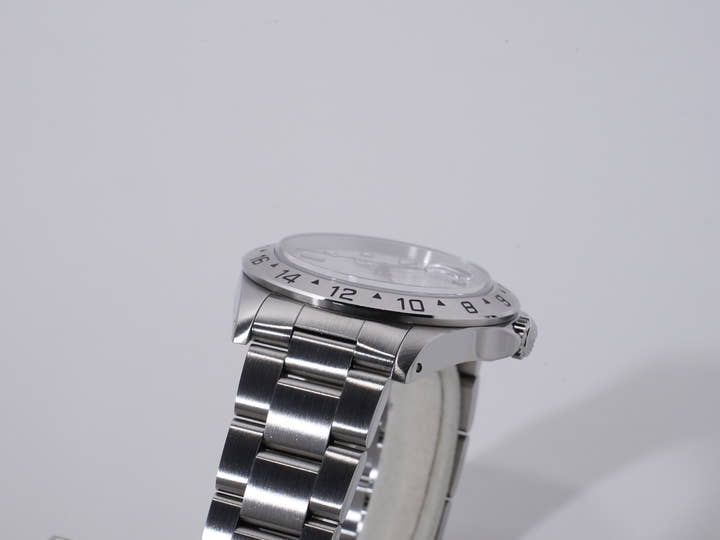 ロレックス エクスプローラーII Ref.16570 ステンレススチール ホワイト文字盤 オイスターブレスレット 中古 7mhrm9py