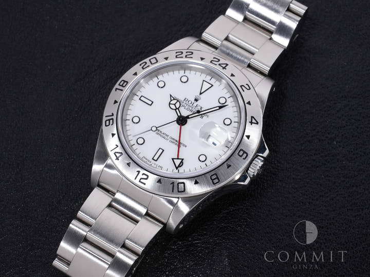 ロレックス エクスプローラーII Ref.16570 ステンレススチール ホワイト文字盤 オイスターブレスレット 中古 7mhrm9py