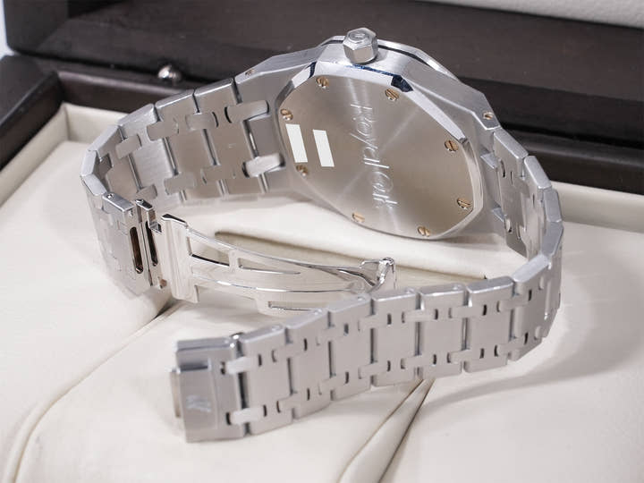 オーデマピゲ ロイヤルオーク デイデイト ムーンフェイズ Ref.25594ST.OO.0789ST.05 ステンレススチール ブルー文字盤 中古 9dtnwyjp