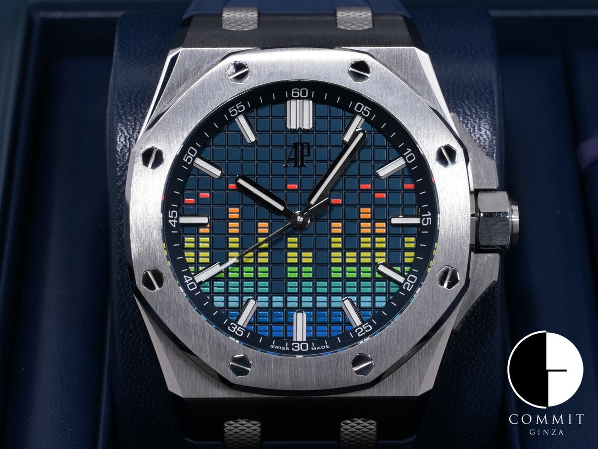 オーデマピゲ ロイヤルオーク オフショア ミュージックエディション Ref.15600TI.OO.A343CA.01 チタン ブルー文字盤