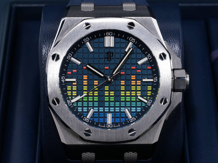 オーデマピゲ ロイヤルオーク オフショア ミュージックエディション Ref.15600TI.OO.A343CA.01 チタン ブルー文字盤