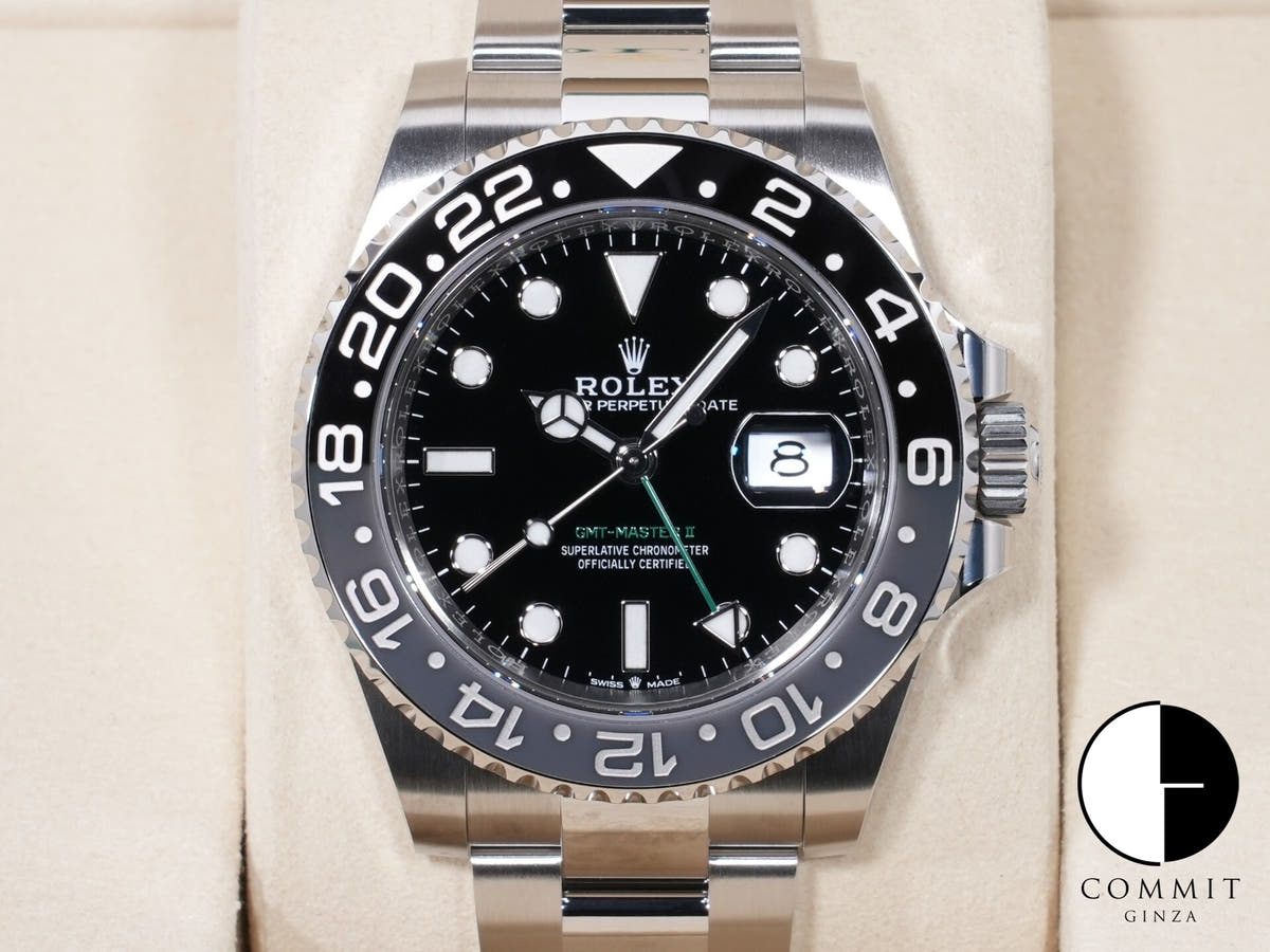 Rolex GMT-Master II Ref. 126710GRNR Stainless Steel Black Dial Oyster Bracelet