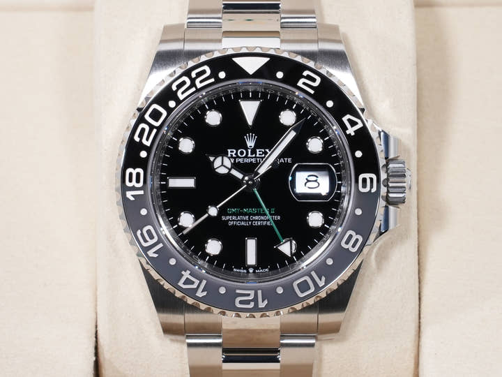 Rolex GMT-Master II Ref. 126710GRNR Stainless Steel Black Dial Oyster Bracelet