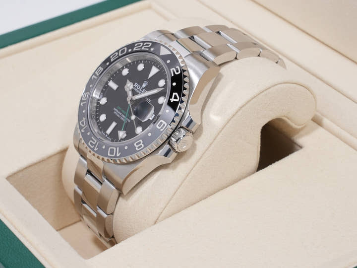 Rolex GMT-Master II Ref. 126710GRNR Stainless Steel Black Dial Oyster Bracelet