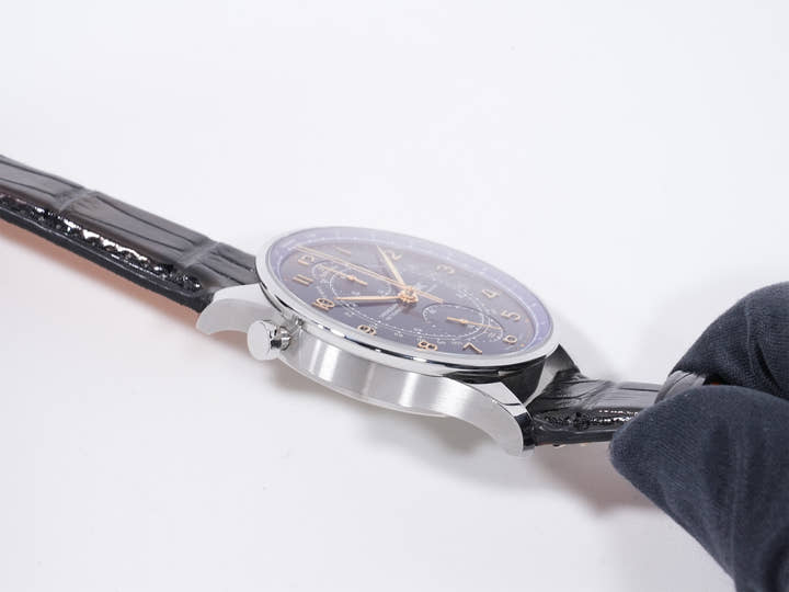 IWC ポルトギーゼ クロノグラフ ラトラパンテ ブティック ミラノ Ref.IW371222 SS ブルー文字盤 極美品 ymnwixr9