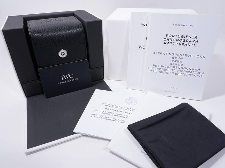 IWC ポルトギーゼ クロノグラフ ラトラパンテ ブティック ミラノ Ref.IW371222 SS ブルー文字盤 極美品 ymnwixr9