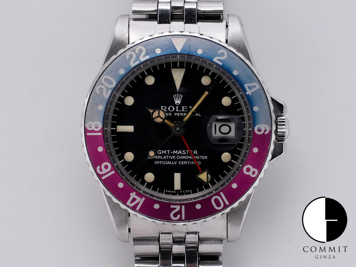 ロレックス GMTマスター Ref.1675 ステンレススチール ブラック文字盤 ジュビリーブレスレット 中古 tzm8t22b