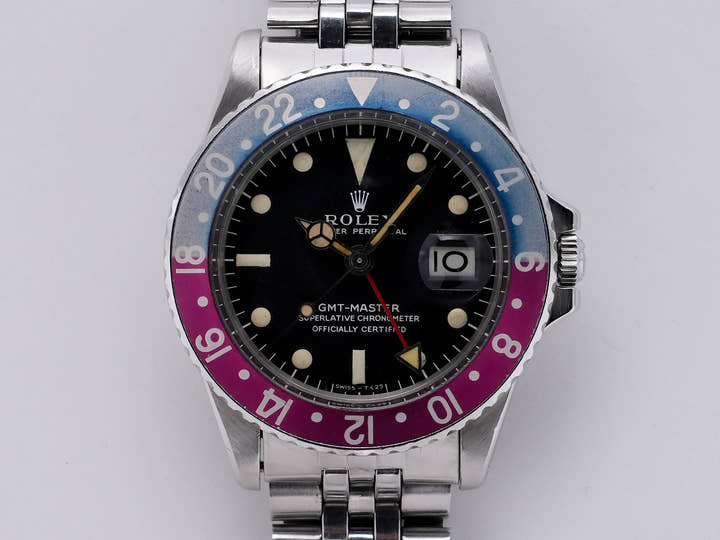 ロレックス GMTマスター Ref.1675 ステンレススチール ブラック文字盤 ジュビリーブレスレット 中古 tzm8t22b