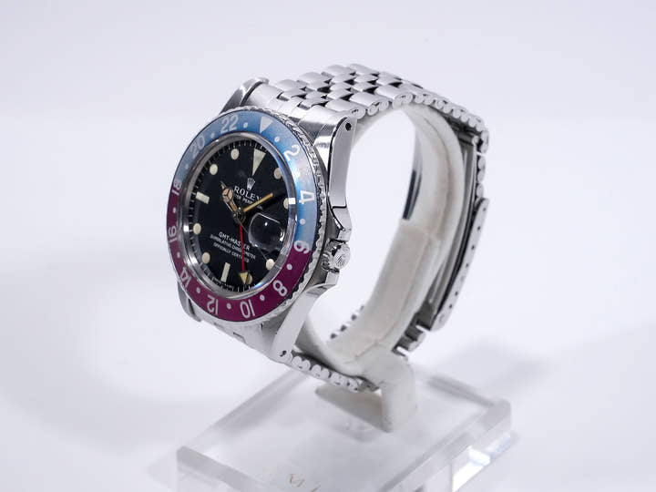 ロレックス GMTマスター Ref.1675 ステンレススチール ブラック文字盤 ジュビリーブレスレット 中古 tzm8t22b