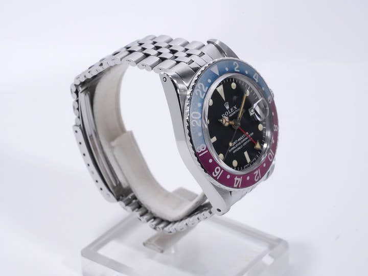 ロレックス GMTマスター Ref.1675 ステンレススチール ブラック文字盤 ジュビリーブレスレット 中古 tzm8t22b