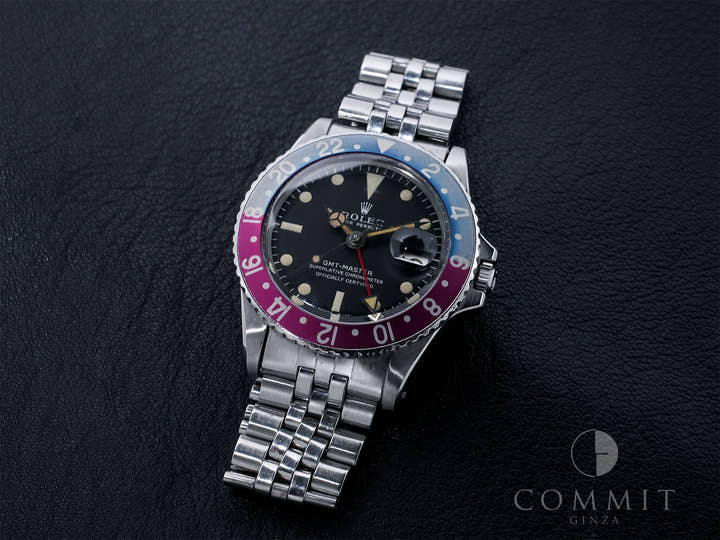 ロレックス GMTマスター Ref.1675 ステンレススチール ブラック文字盤 ジュビリーブレスレット 中古 tzm8t22b