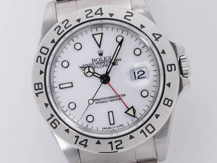 Rolex Explorer II Ref. 16570 Stainless Steel White Dial