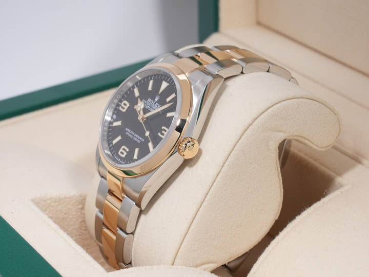 ロレックス エクスプローラー36 Ref.124273 ステンレススチール/イエローゴールド ブラック文字盤