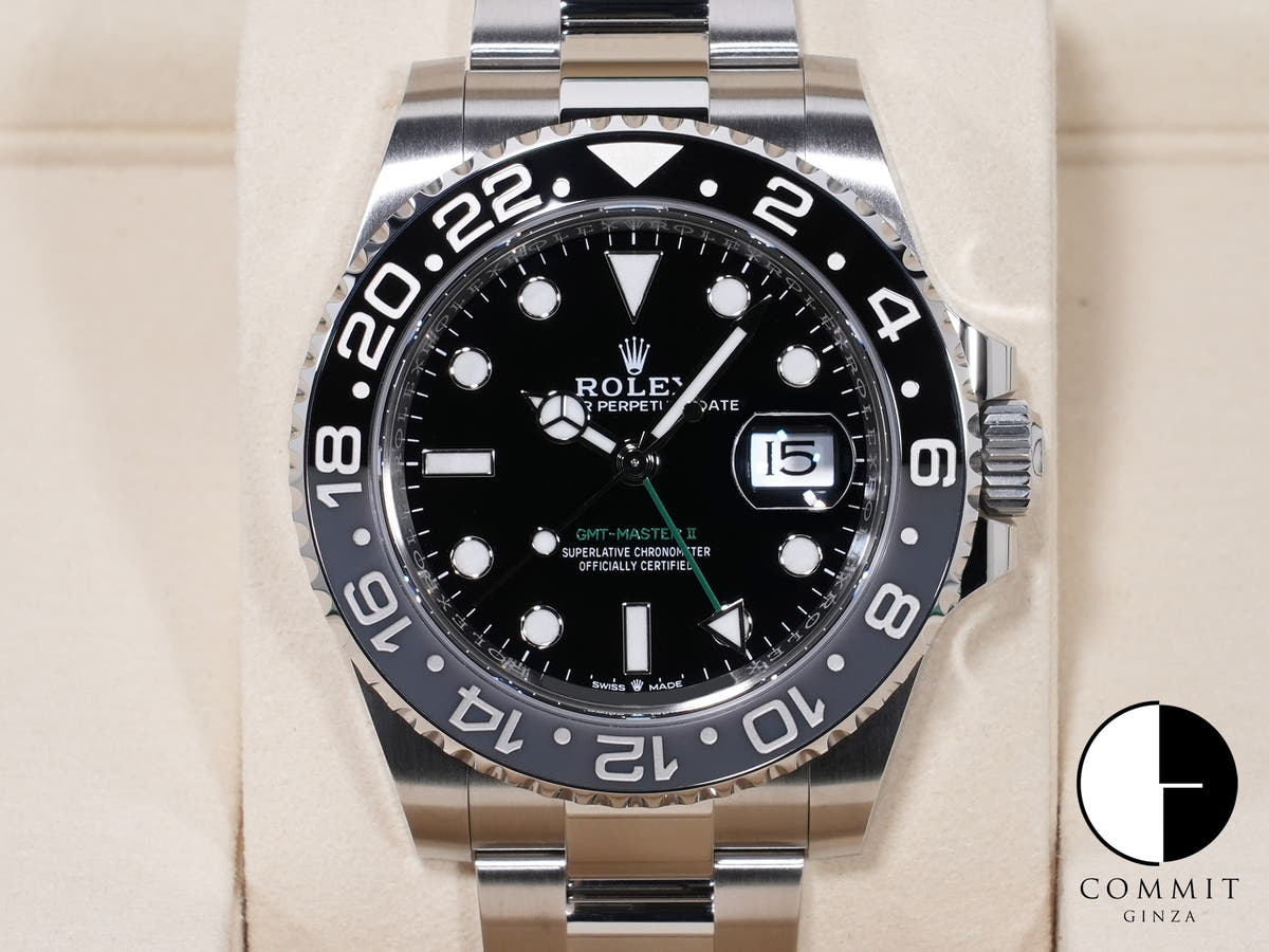 Rolex GMT-Master II Ref. 126710GRNR Stainless Steel Black Dial Oyster Bracelet