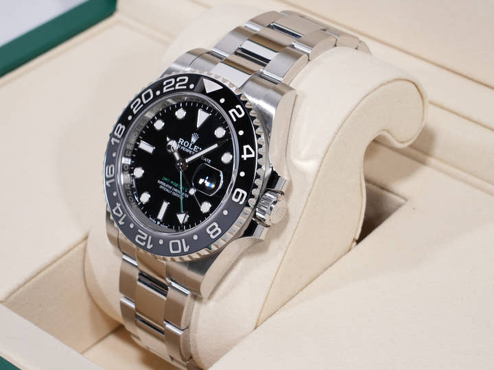 Rolex GMT-Master II Ref. 126710GRNR Stainless Steel Black Dial Oyster Bracelet