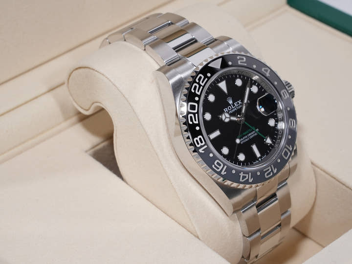 Rolex GMT-Master II Ref. 126710GRNR Stainless Steel Black Dial Oyster Bracelet