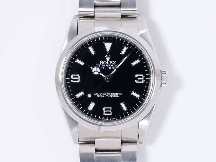 ロレックス エクスプローラーI Ref.14270 ステンレススチール ブラック文字盤 中古 k9pnrvda