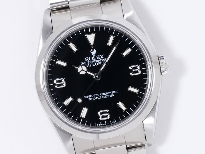 ロレックス エクスプローラーI Ref.14270 ステンレススチール ブラック文字盤 中古 k9pnrvda