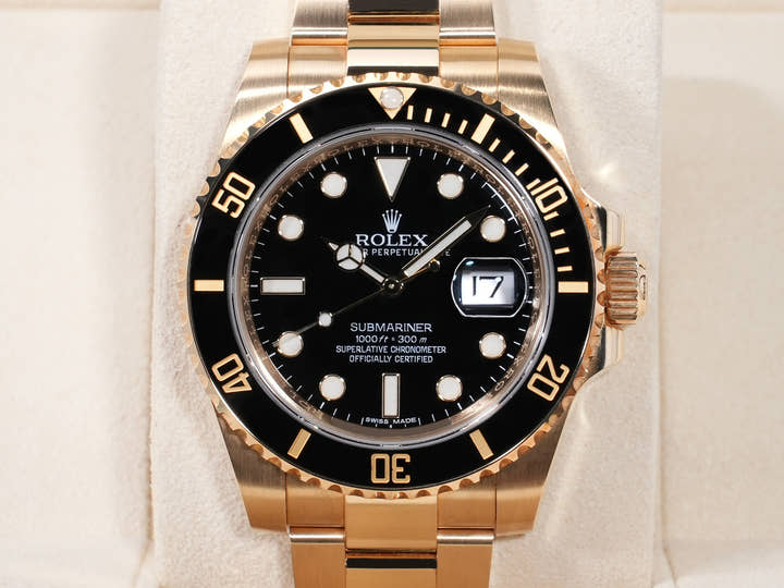 ロレックス サブマリーナー デイト Ref.116618LN イエローゴールド ブラック文字盤 極美品 i7styddw